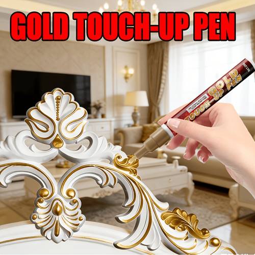 golden marking pen furniture pen quick drying oil based fine tip used for metal scratch repair designed for cabinet door musical instrument card poster mug decoration must have for diy projects