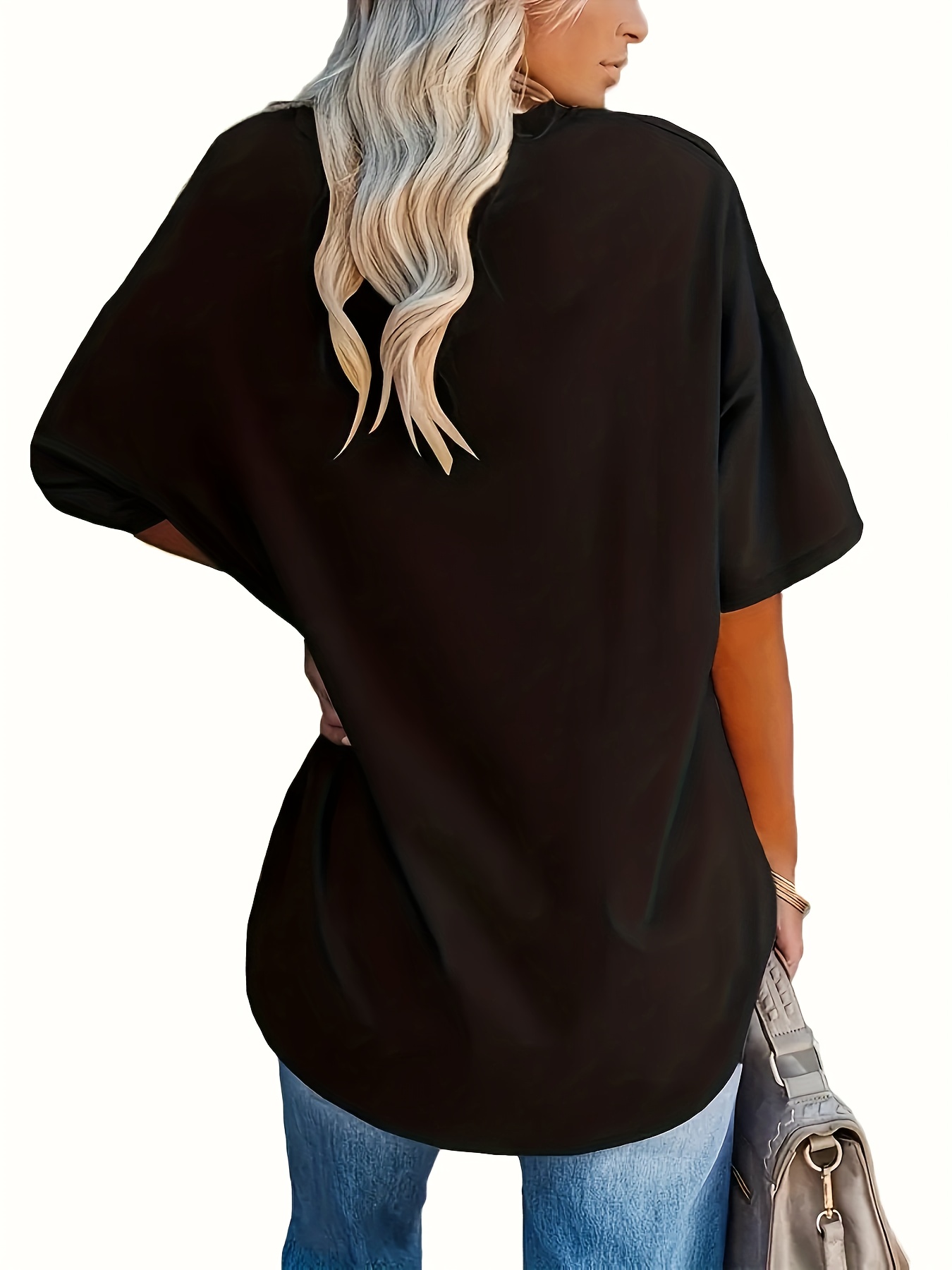 Plus Size, Plus Size Women's Solid Color T-Shirt