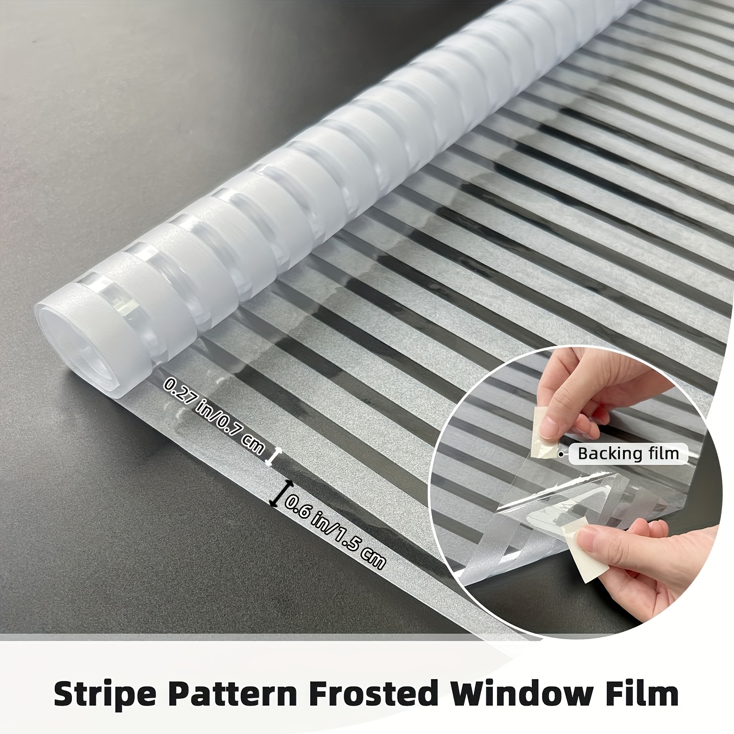 TEMU Static Cling Window Film For Privacy - Non-adhesive Semi-, Removable & Vinyl Sheet Suitable For Office, Home, Kitchen - Installation, No Glue