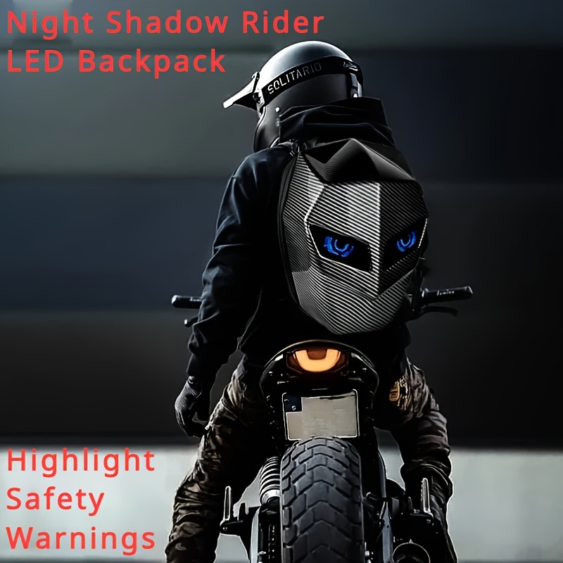 rider motorcycle led backpack luminous wireless - Temu
