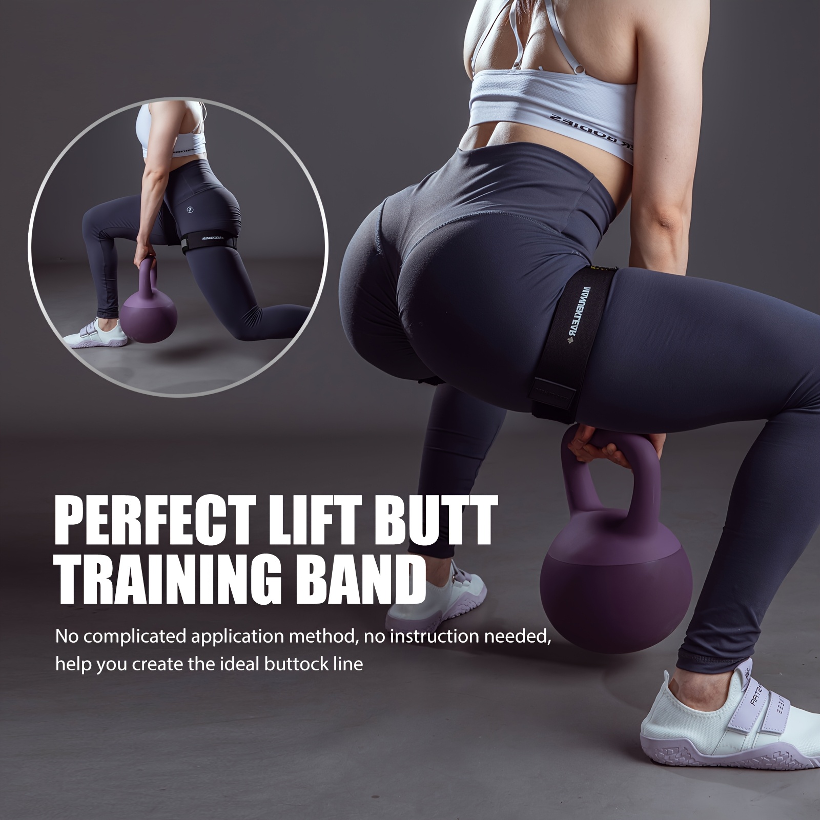 2-Pack Anti-Slip Thigh Muscle Training Belt for Resistance Training