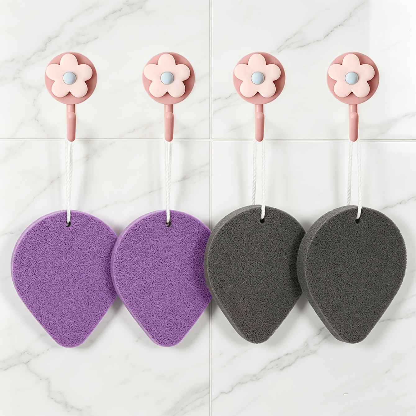 2pcs Soft Teardrop Exfoliating Washing Pad for Daily Skincare