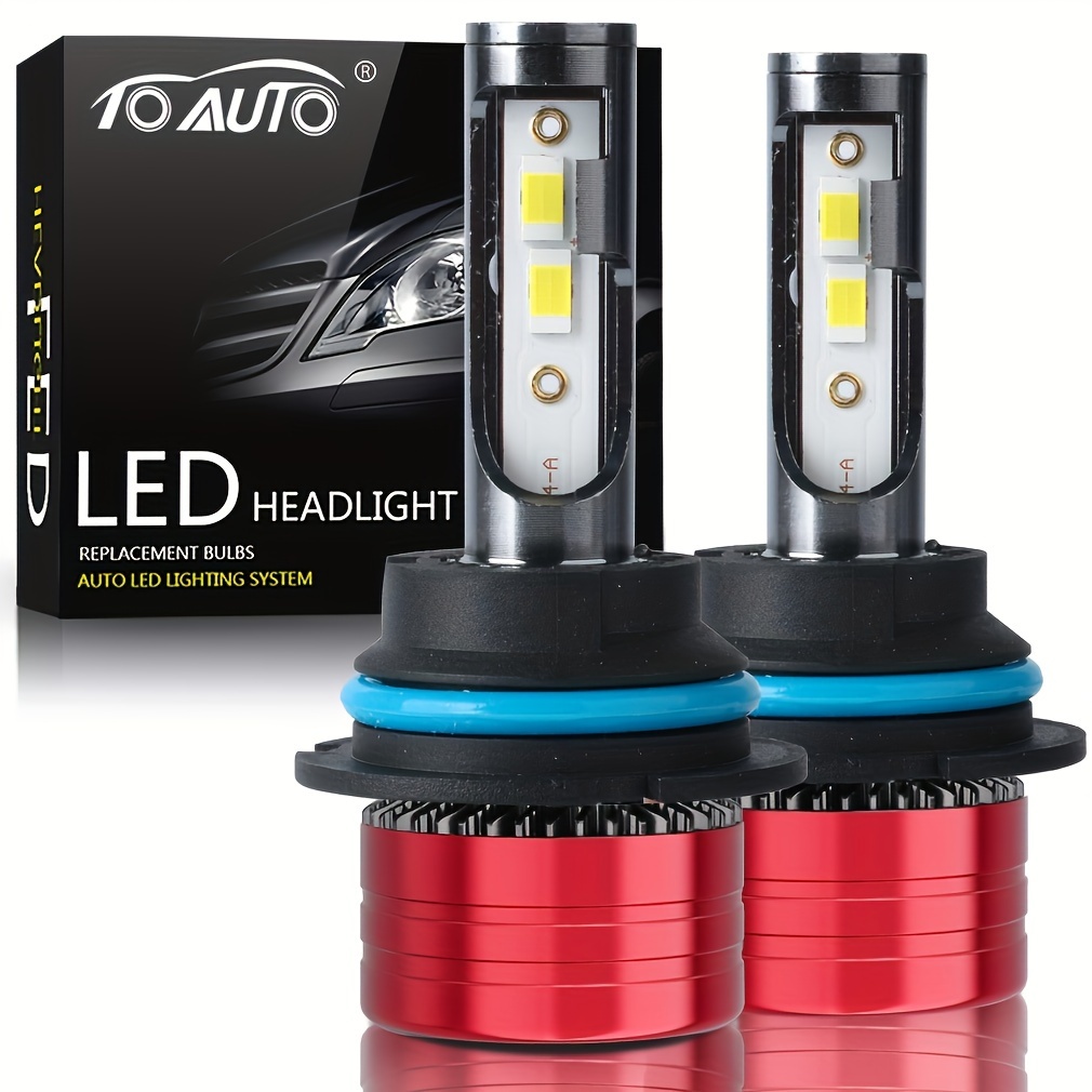 TOAUTO 2 個 H4 LED ヘッドライト H1 H7 H8 H9 9005 HB3 9006 HB4 H11