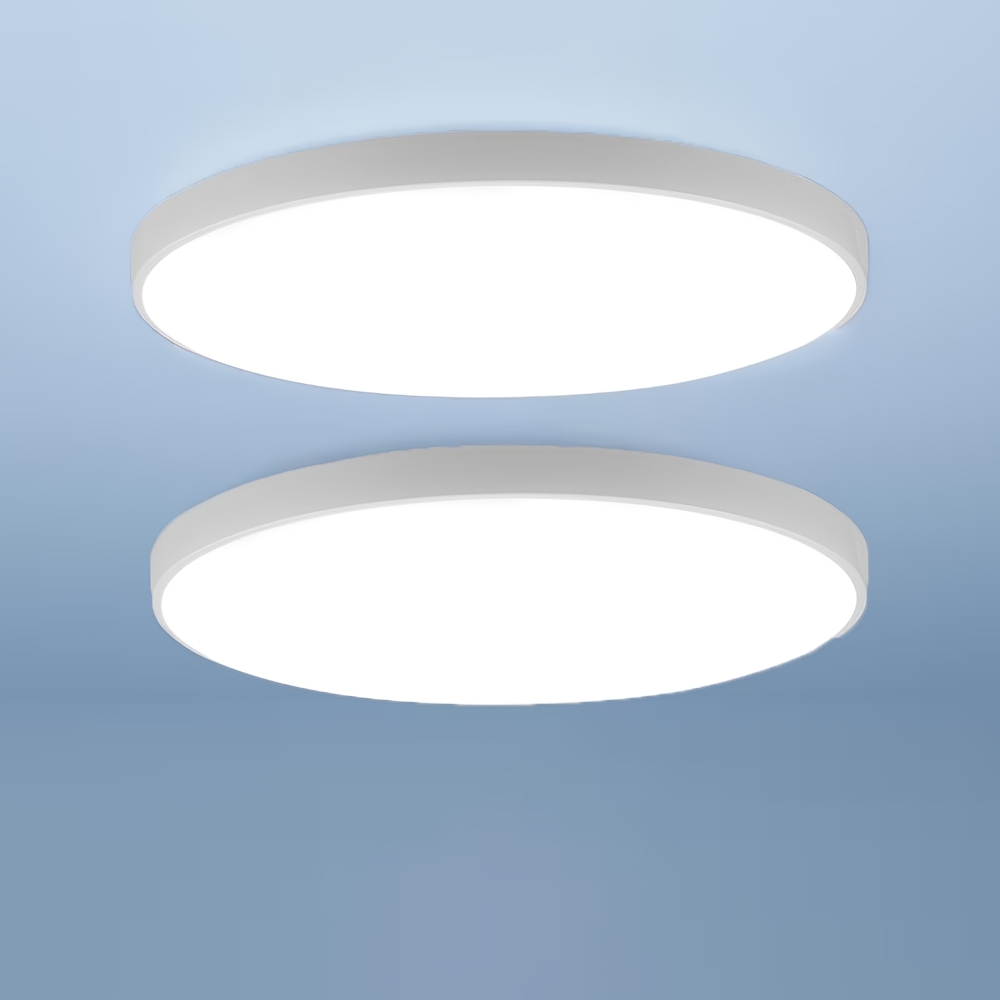 Image of 2-pack Ultra-thin Led Ceiling Lights 6500k Cool White Round Ceiling Lamps For Bedroom Kitchen 18w 23 X 4cm Non-dimmable