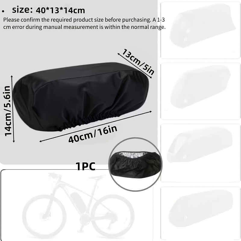 TEMU Maat [40 x 13 x ] Rubberachtige Batterijhoes, Fietsbatterijhoes, Elektrische Fiets Batterijhoes Compatibel met Multi-Stijl Fietsaanpassingen