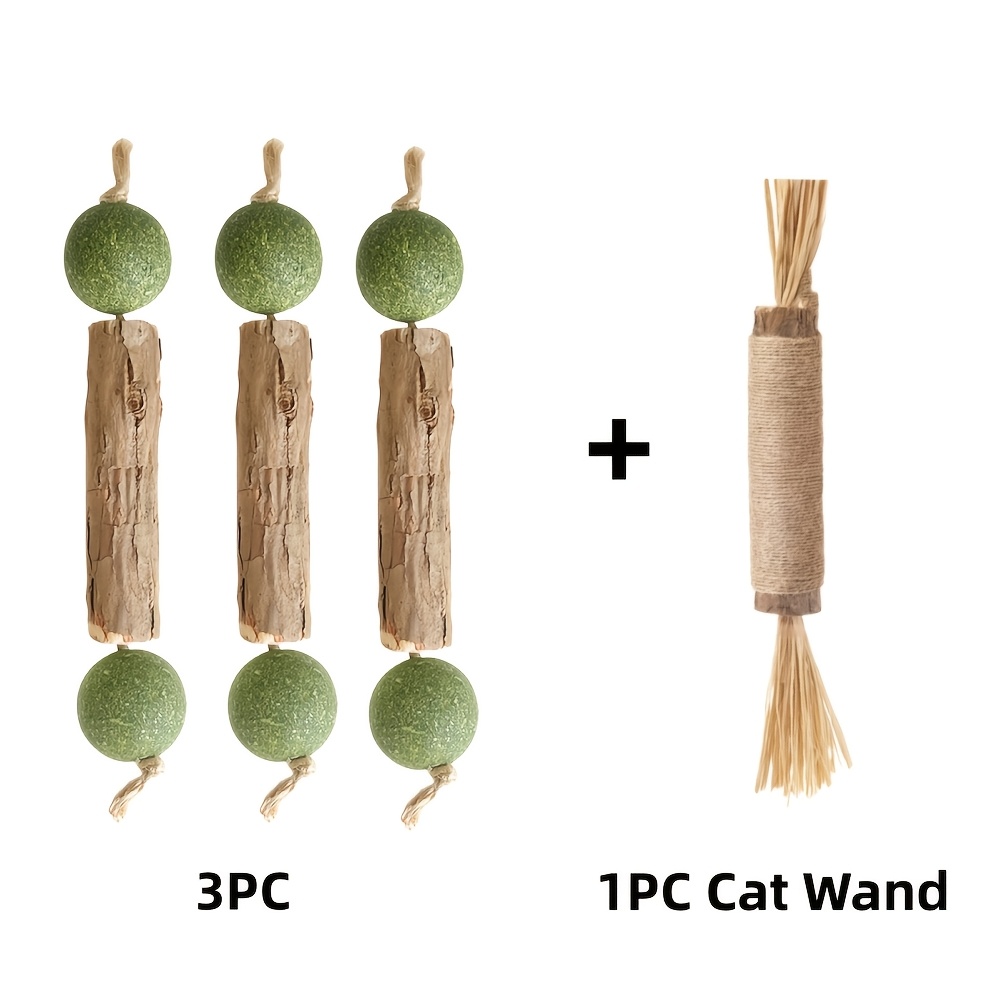 Image of Sticks For Cats, Natural Pet Chew Toys | Interactive Dental Chew Toy With Natural , Pet & Sisal Rope For Indoor Cats And Aggressive Chewers, Toy For Self-play, Kitten Stress And Boredom
