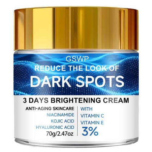 gswp brightening cream containing niacinamide and kojic acid the of dark spots and discolouration while providing deep hydration suitable for use on knuckles neck and other areas