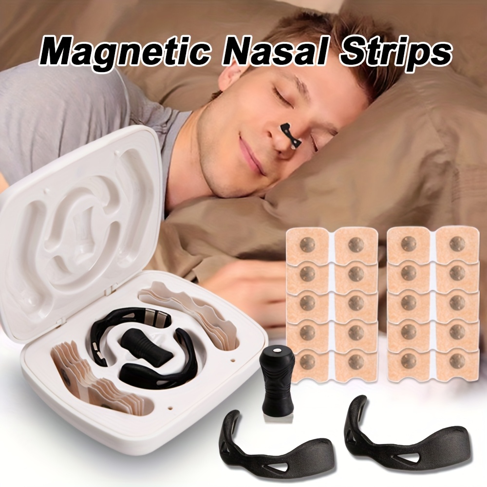 Magnetic Nasal Dilator Set - Enhanced Oxygen Intake, Snore Reduction, Respiratory Support with Hard Case - 2-in-1 Design for Better Breathing and Sleep Improvement, Snoring Relie