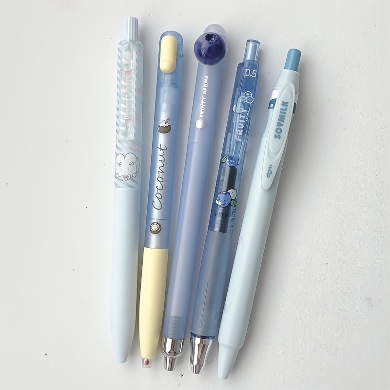 TEMU 5pcs Berry Gel Pen 0.5mm Black Pen Creative Goose Fruit Style Writing Pen Office Supplies