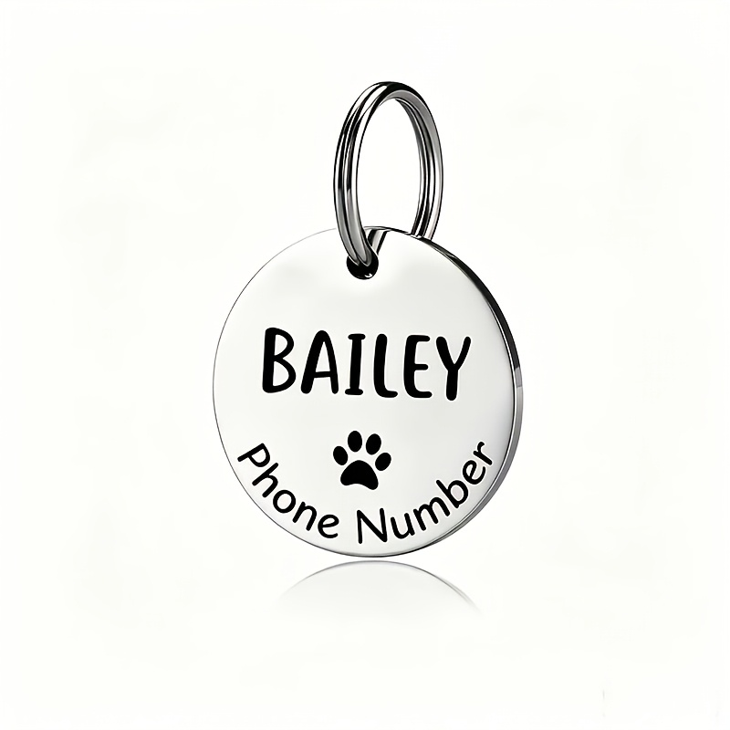 TEMU Targhetta per animali domestici personalizzata, targhetta in metallo resistente e personalizzabile, multi-stile non sbiadito disponibile