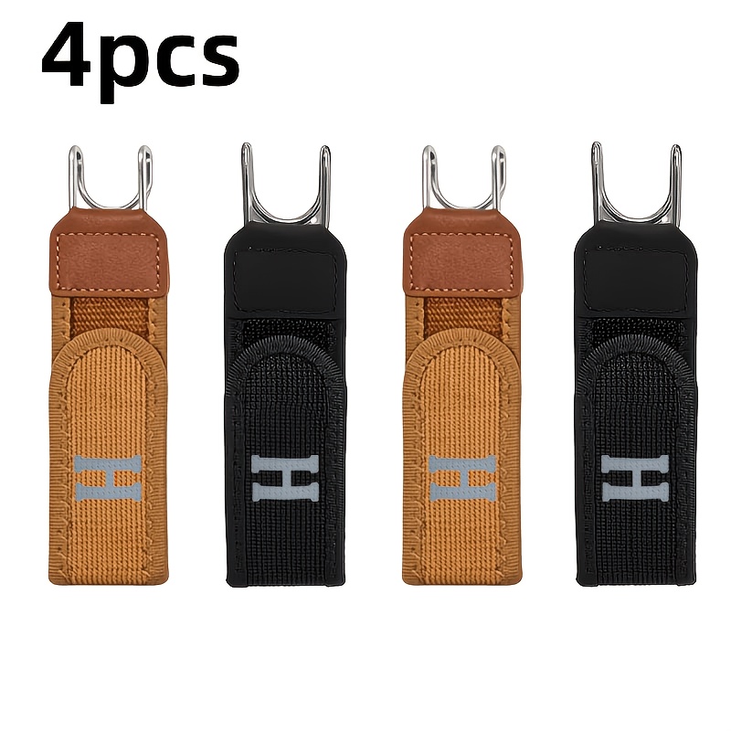 TEMU Lot de 4 serre-tailles réglables en denim pour jeans amples, ceinture à boucle outil avec attaches de H, sangles à boucle pour hommes et femmes,