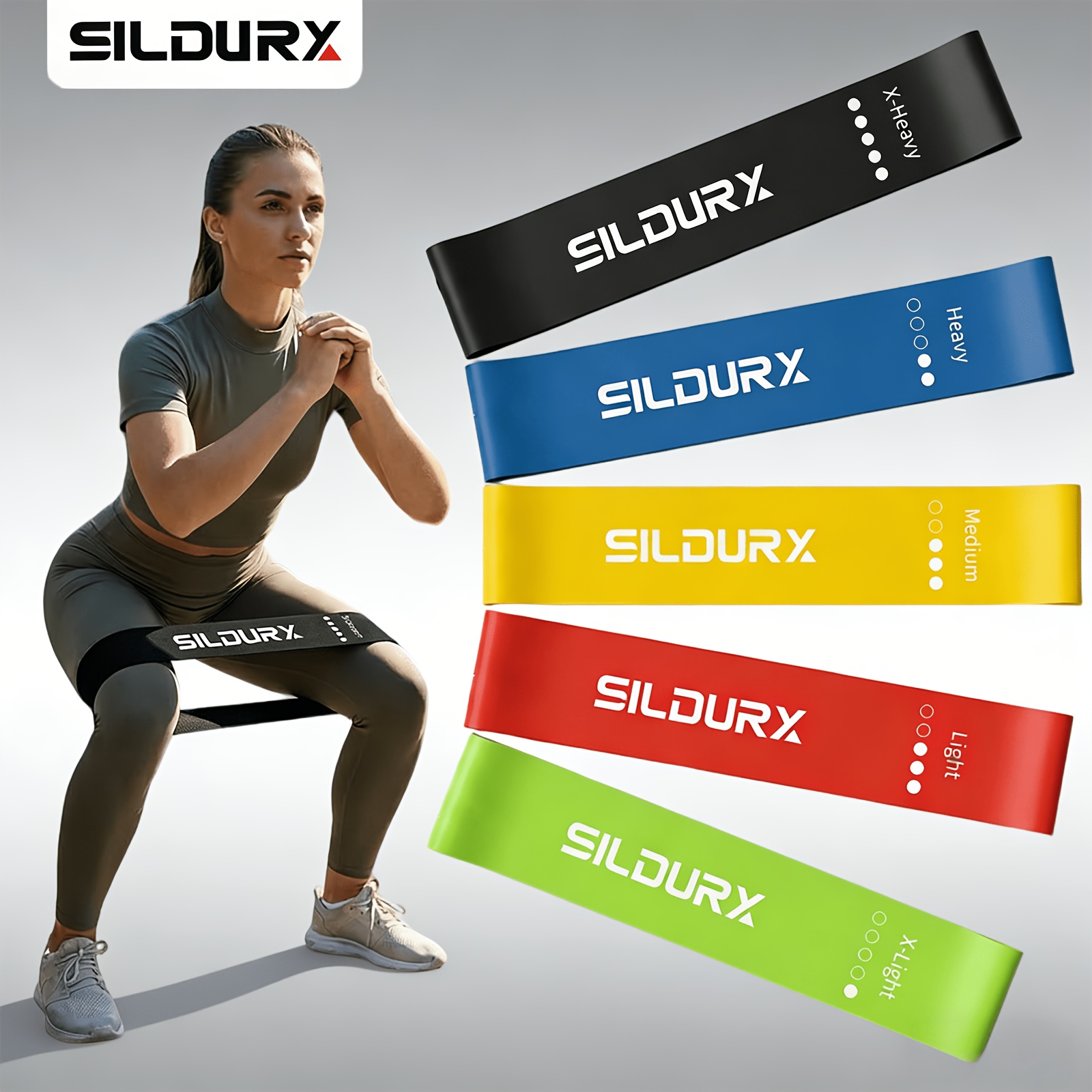     bands for legs and   5 pack elastic loop exercise bands for strength training stretching home gym equipment for pilates yoga physical relax leg glute arm workout kit for women men
