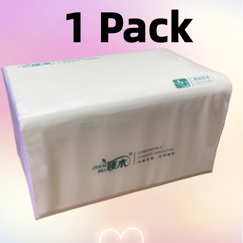 TEMU 1 Pack Of High-quality Facial Tissue Paper, 500 Sheets Facial Tissues - Ultra Soft, No Fluorescent/dye-free, Thick Soft Embossed Tissue Paper,