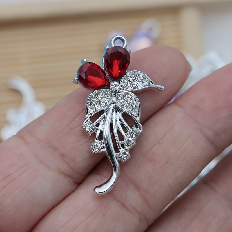 10pcs Dazzling Flower Pendant Mix for Jewellery Making