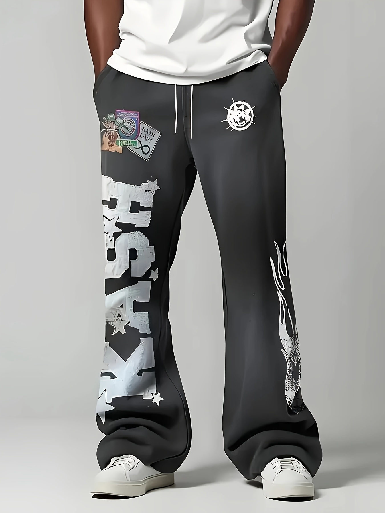 flare sweatpants men sold on Temu United States