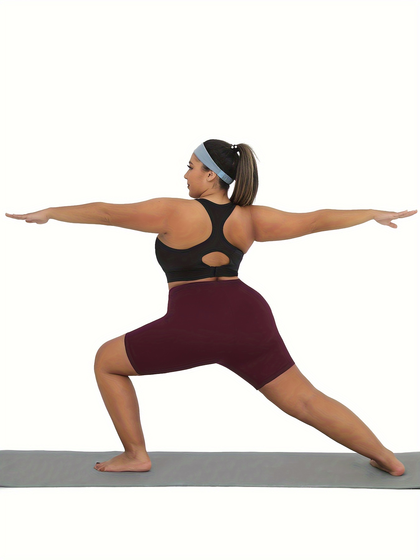 Plus Size Vibrant Green Biker Shorts for Women - Super Soft, No-See-Through, High-Waisted Workout & Yoga Gear, 15.24cm Inseam, Stretchy Polyester/Spandex Blend, Machine Washable, Plus Size Shorts