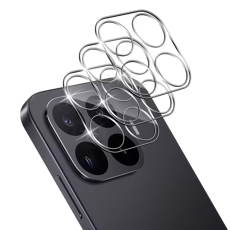 TEMU Paquete de 3 protectores de lente de cámara de vidrio templado transparente para Xiaomi 17T 17T Pro 9H, a prueba de roturas, antiarañazos, de
