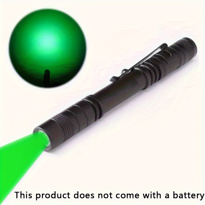 

Compact Fluorescent Green Led Flashlight For Night Vision, Camping, Hiking, And Hunting - Battery-powered (batteries Not Included), Pocket-sized, Non-waterproof With Textured Grip