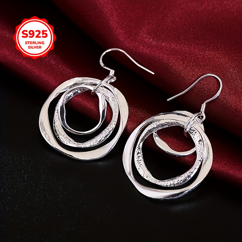 

925 Silver Earrings, Valentine's Day And Christmas Gifts, Hypoallergenic 925 Silver Ear Hooks