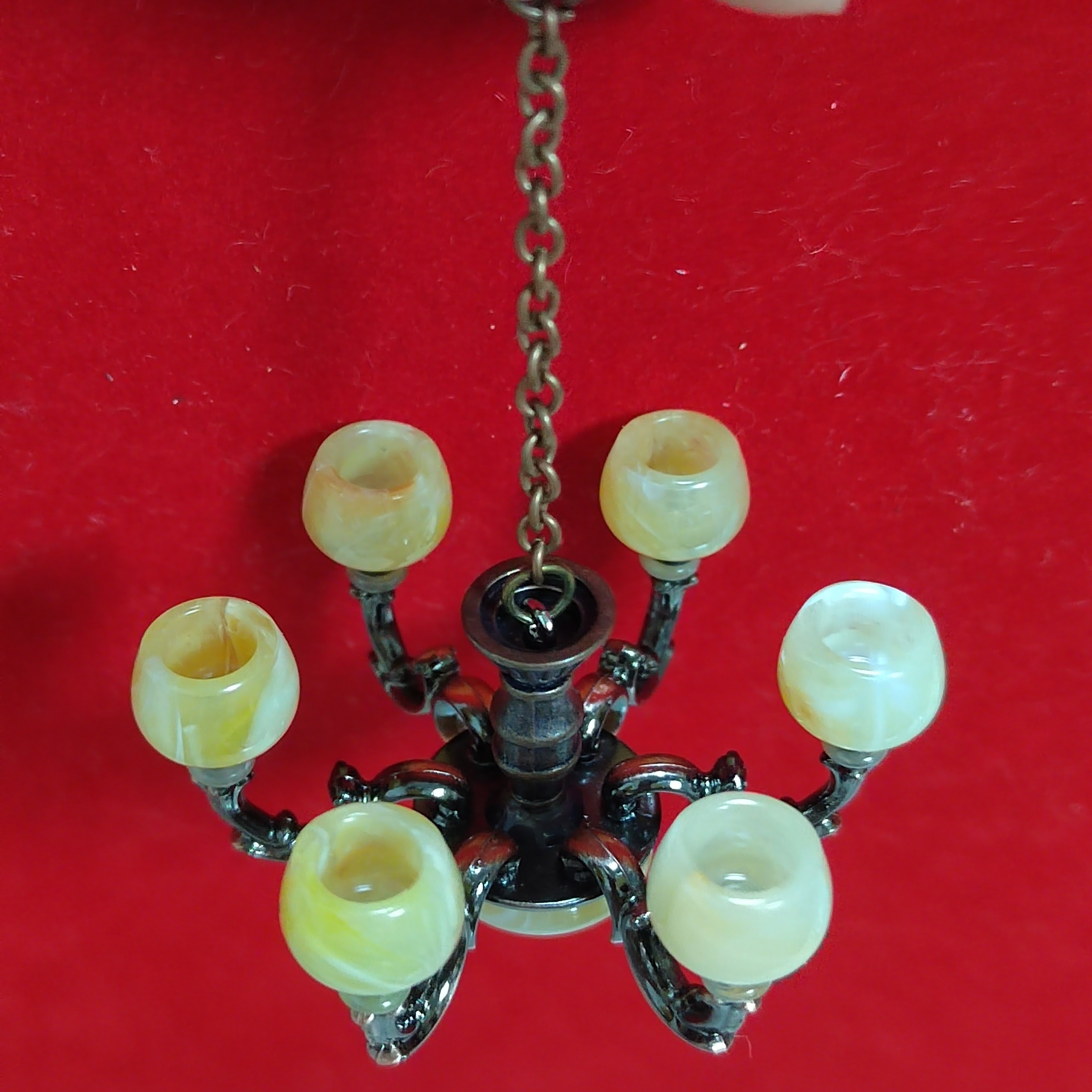 miniature dollhouse chandelier vintage style alloy ceiling Temu United Kingdom