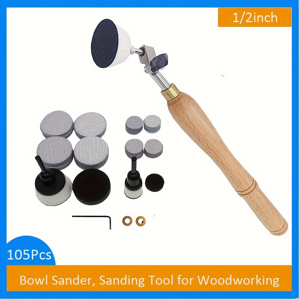 

Bowl-shaped , For Woodworking, 1- And 2- Pu Pad And And 11.8- Long Hardwood , A Of Sandpaper , 80/120/150/180/240