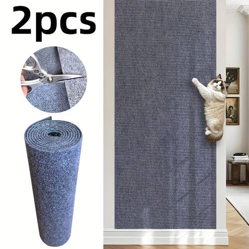 2 stück kratzmatte für katzen, kratzbrett für möbel wände, vielseitig , interaktive klettermatte für katzen, kratzaufkleber für zuhause, geschenk für ihre katze, weihnachtsgeschenke, halloween-geschenke