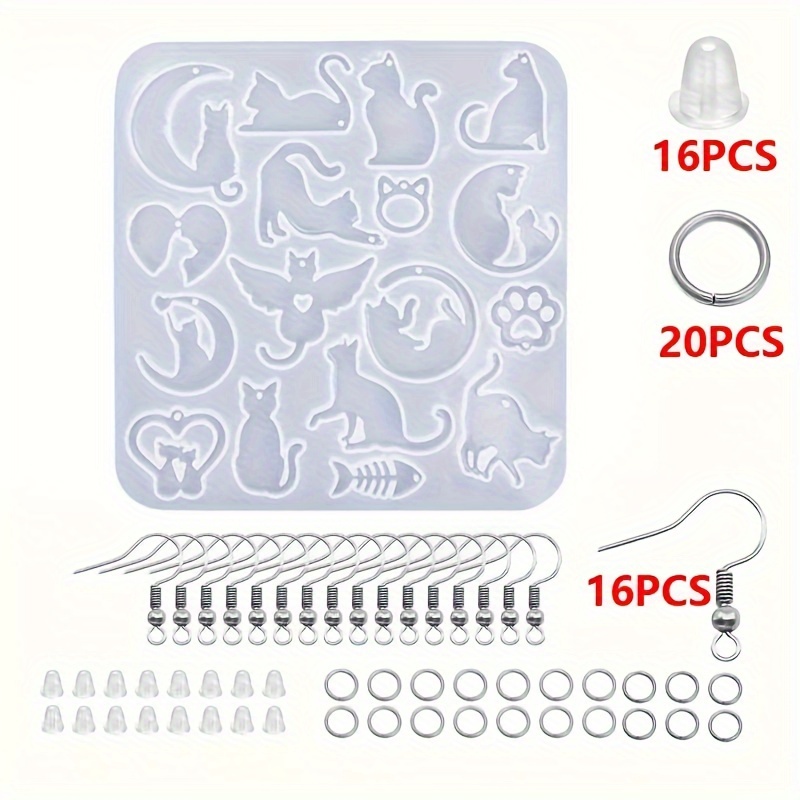 

Diy Resin Molds For Cute Cat Earrings: Silicone Rectangular Mold For Jewelry Making