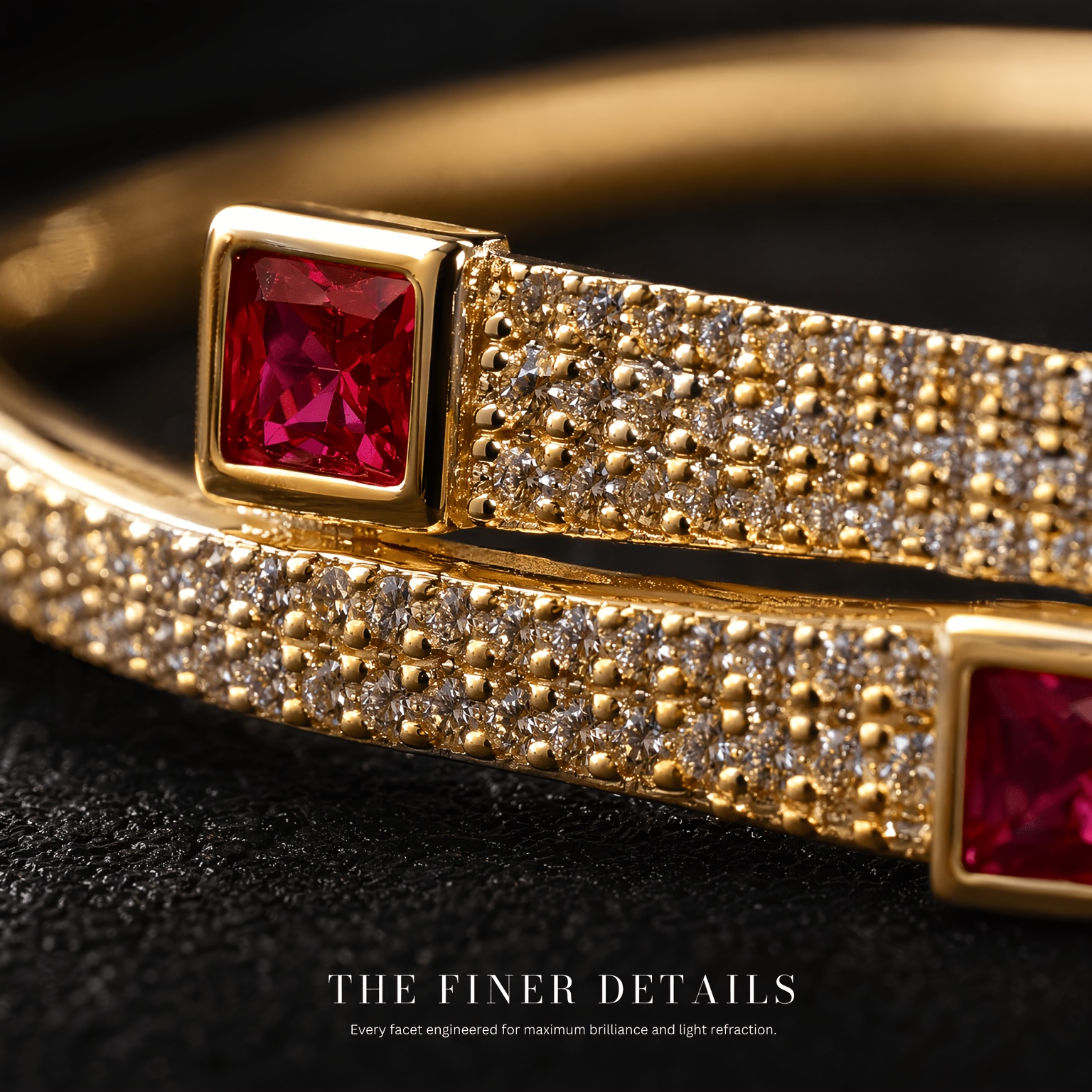 18K Gold-Plated Simulated Agate Cross-Pattern Bracelet Set