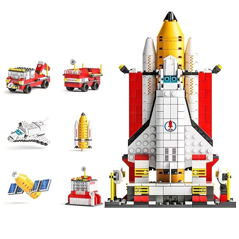 Image of 1000pcs Space Shuttle Building Blocks Kit, High Difficulty Diy Assembly Space Shuttle Model, Home Bedroom Decoration, Perfect Gift For Birthday, Children's Day, Halloween, Thanksgiving And Christmas