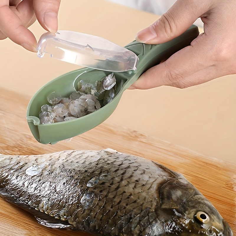 fish scale remover creative fish shaped scraper for home kitchen use durable plastic seafood tool easy clean up   descaling essential kitchen gadget fish scaler details 1