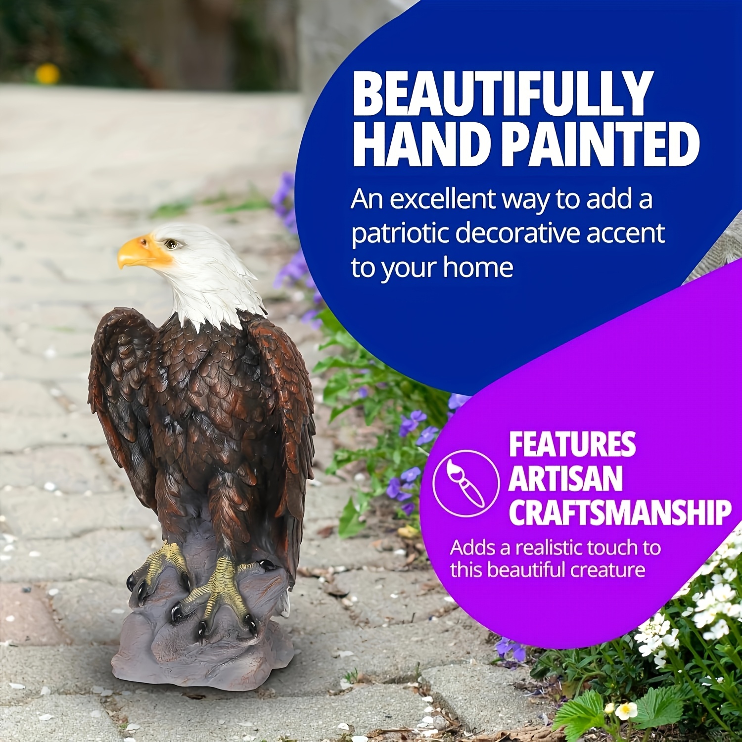 Bald Eagle Garden Statue 2