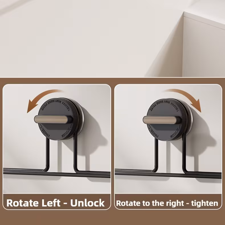 rotating suction cup kitchen towel holder a wall mounted paper towel rack that requires no drilling suitable for towels cling film and fabric rolls designed to for cabinets sinks and countertops Product details 1