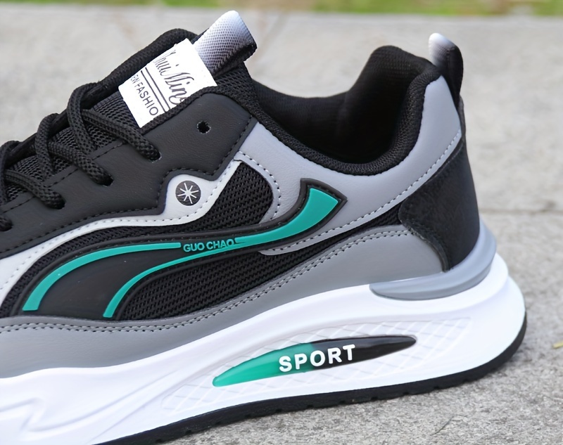 mens low top lace up sneakers outdoor jogging hiking camping comfy shoes breathable non slip   details 8