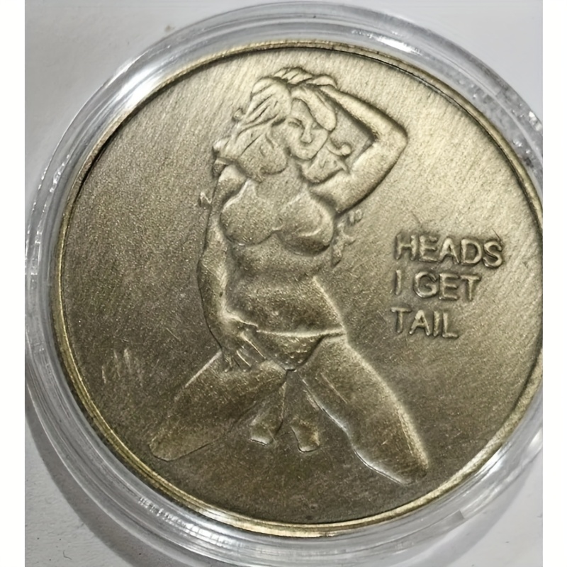 [One Vintage Bronze Commemorative Coin] Vintage Bronze Bikini Youngsters Commemorative Coin - Perfect for Party Favors, Christmas & Halloween Gifts, Golf Ball Markers & Playing Cards