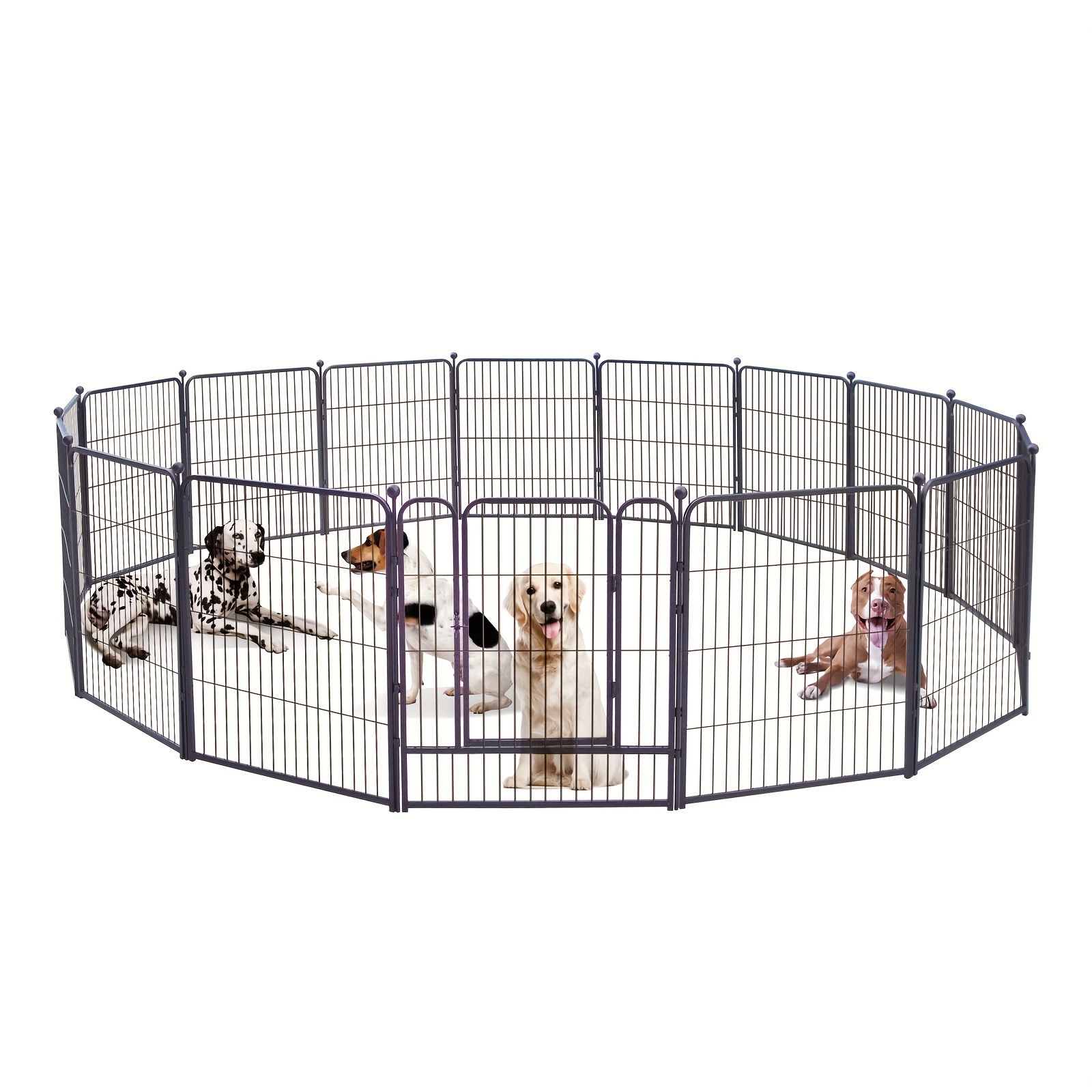 

8/16 Pieces Dog Playpen, Portable Exercise Fence Heavy Duty Metal Pet Playpen, Indoor Outdoor Pet Playpen For Small Medium Large Dogs - Rv Camping Pen