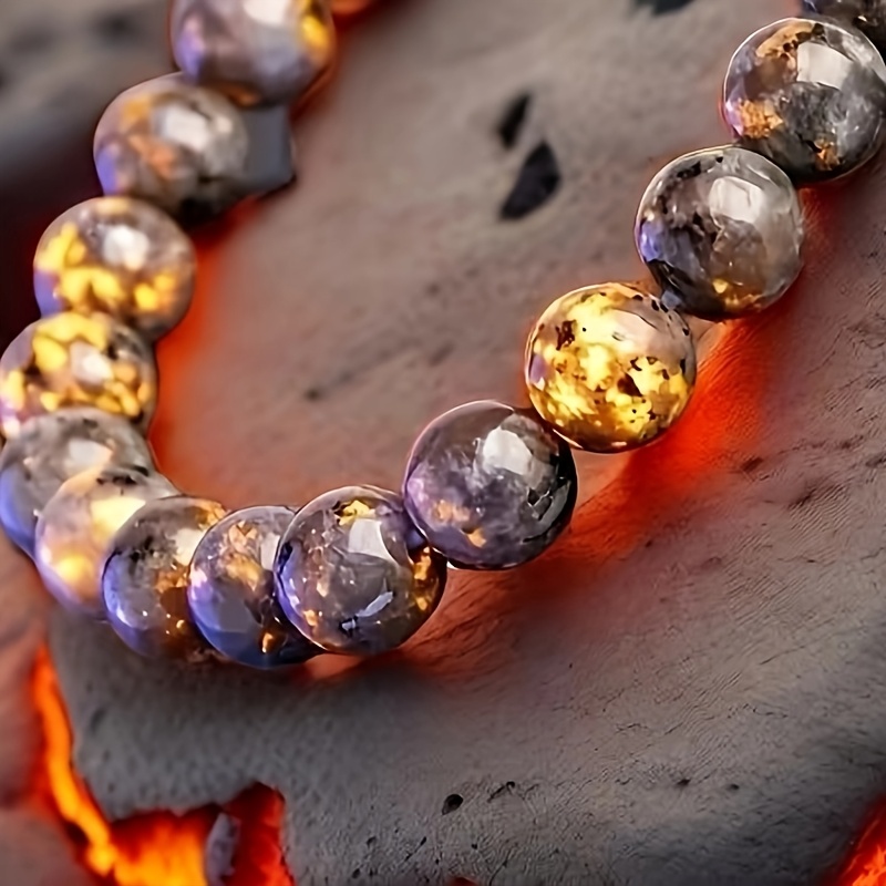 Luminous Stone Bracelet with Chakra Flame Stone