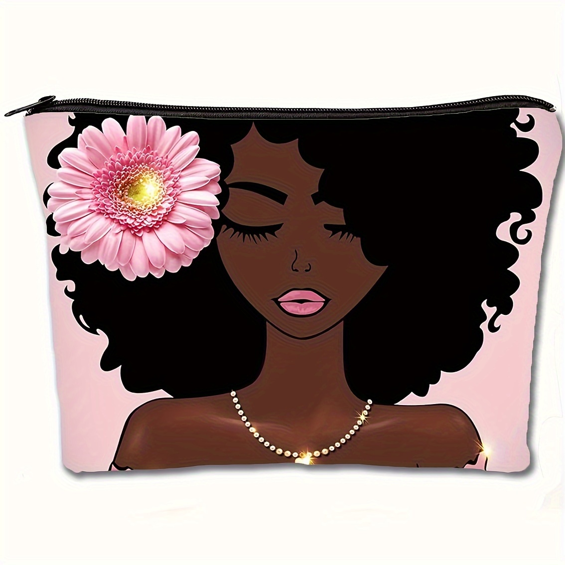 

Chic Large Capacity Cosmetic Bag - Zippered Makeup & Pencil Case, Non-waterproof Canvas Travel Organizer For Women Cosmetic Bags For Women Makeup Travel Bag