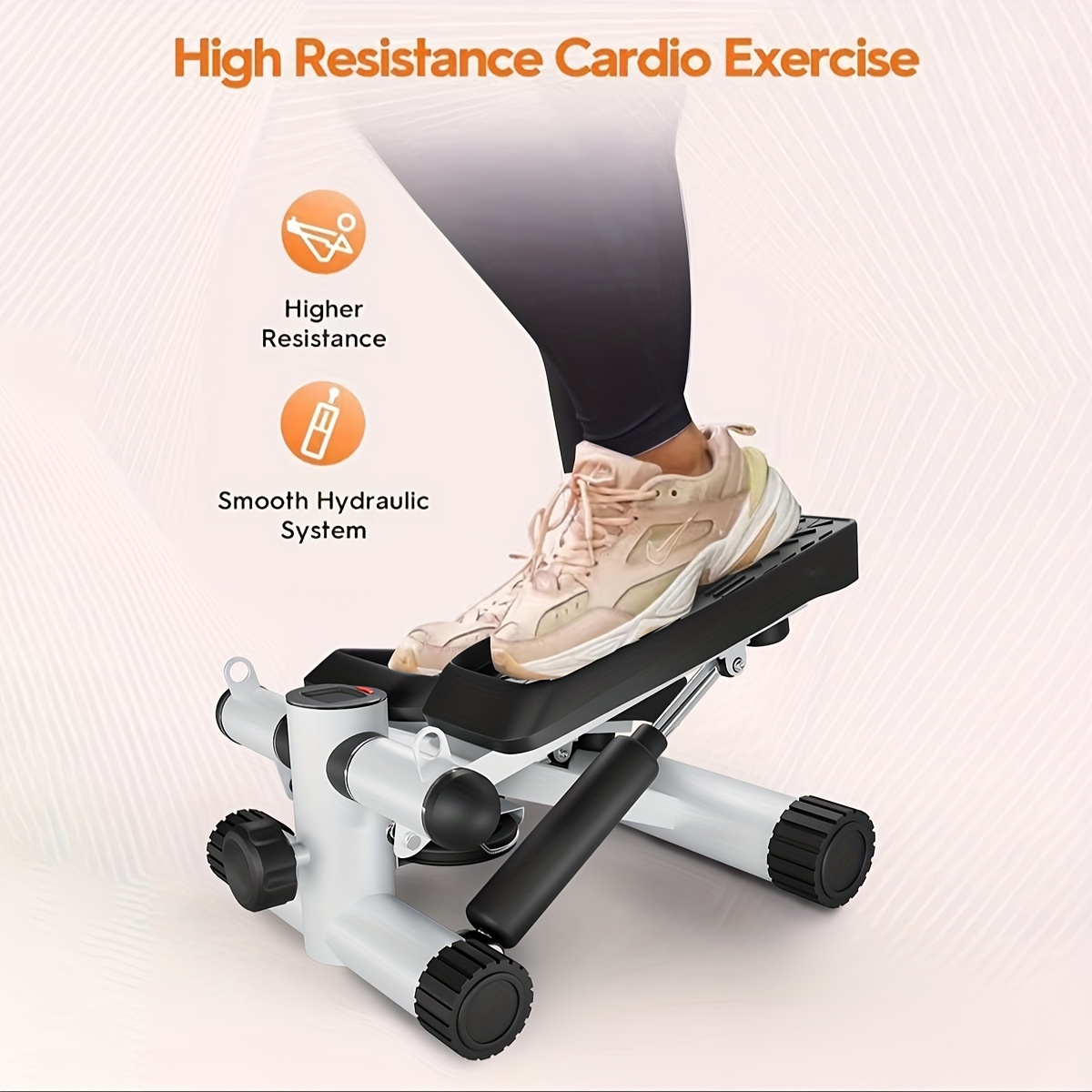 Mini Stepper Hydraulic Stair Stepper With Resistance Bands