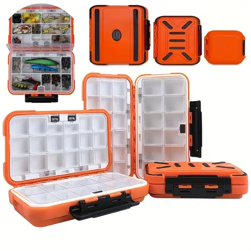 1pc Waterproof Fishing Tackle Box, Fishing Lure Accessories Storage Case,  Fishing Supplies