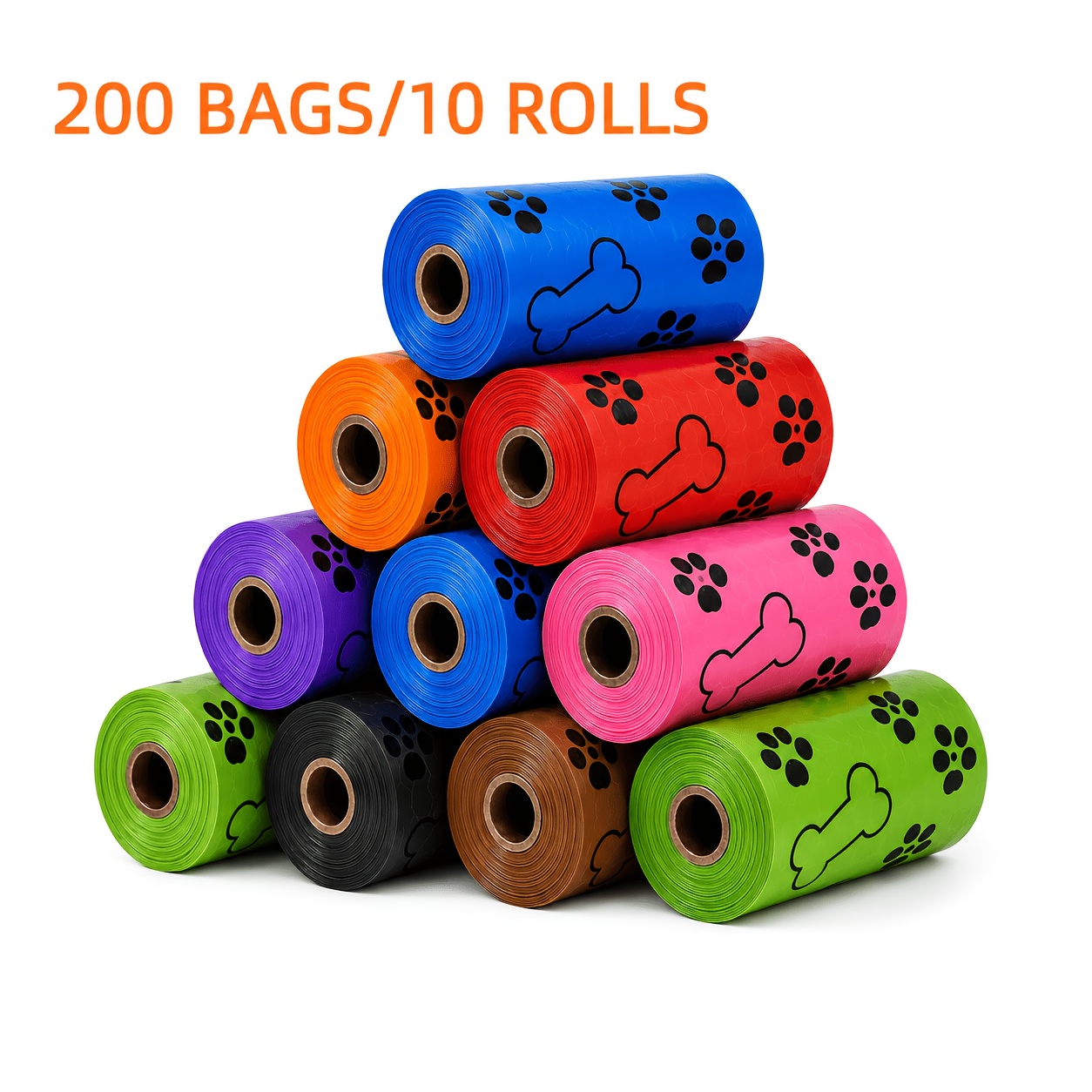 TEMU 24 Rouleaux, 360 Sacs, 150 Sacs, 10 Rouleaux de Sacs à Déjections Canines. Plusieurs Couleurs Disponibles. Épaissis, Robustes, Anti-Fuite et