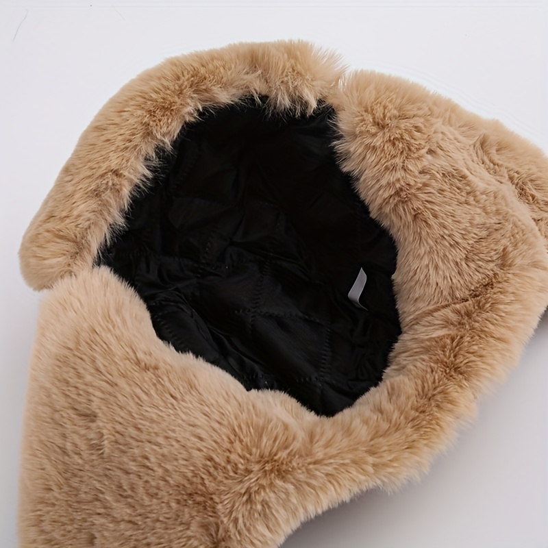 Bonnet Pilote d'Hiver Isolé pour Hommes avec Oreillettes - Bonnet Thermique Rempli de Cuir PU Chaud & Bordure en Fausse Fourrure, Bonnet pour Ski/Snowboard/Randonnée par Temps Froid - Cadeau de Noël Idéal pour les Activités en Plein Air (Style Élégant)