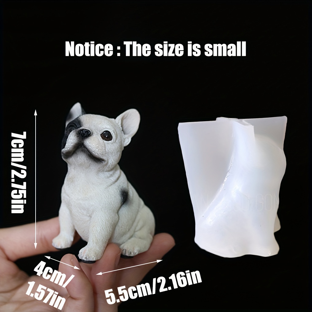 Just Judy French Bulldog Silicone Mold For Resin Casting - Realistic Craft Tool, Cement & Concrete Desk Decor, Puppy Candle Making Kit, Just Judy