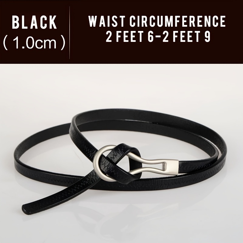 E-shop Einfaches Damen Gürtel aus echtem Leder mit Knoten, schmaler Gürtel für Rock, Mantel, enge Taille, luxuriöse Dekoration