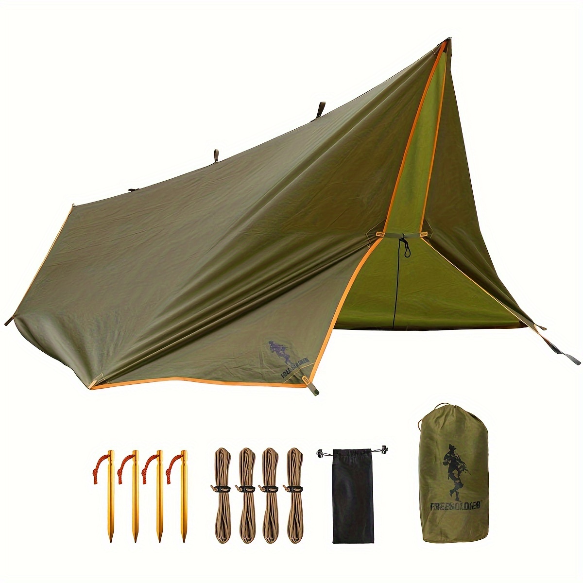 

Outdoor Camping Tarp Canopy Backpacking Waterproof And Uv Protect, Portable, Foldable Tent For Garden, Hiking, Outdoor Survival