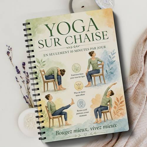 french edition chair yoga fitness program for seniors just gentle seated posture exercise journal daily workout training flexibility balance stretching