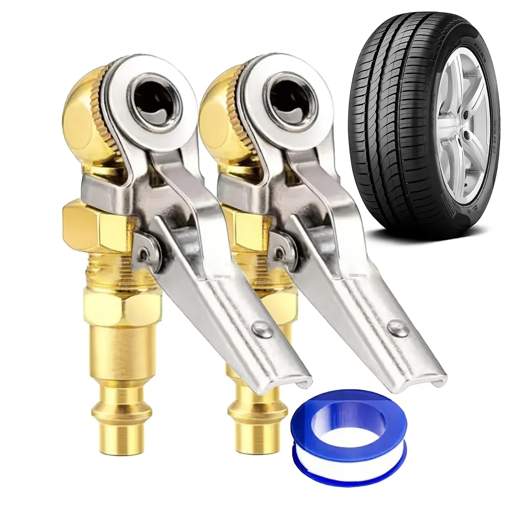 TEMU 2pcs Tire 1/4inch Fnpt Durable Metal Clip Locking Air 250psi Max Air Compressor Attachment