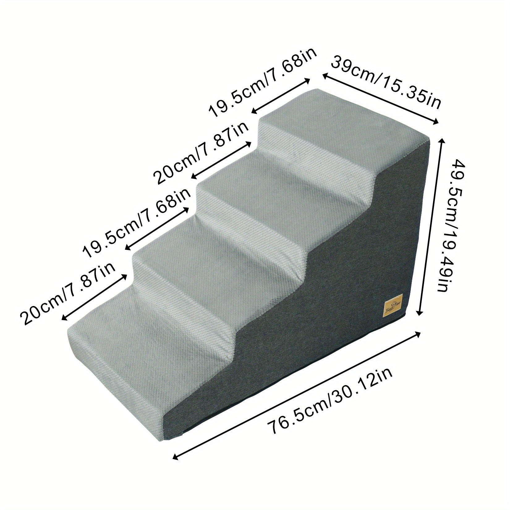 Image of Dog Steps For Small Dogs, 3/4 Step Dog Ramp For Dog Beds, Non-slip Pet Stairs, Removable And Washable Sofa Bed Ladder (suitable For Injured Dogs, Elderly Dogs, Cats, And Pets With Joint Pain)