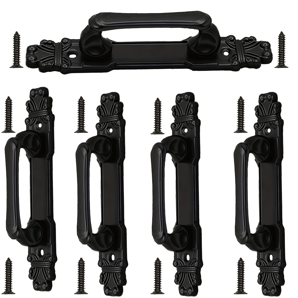 TEMU Antique-style Handmade Barn Door Handles, Black Pulls For Sliding Doors, Gates, Garages, Sheds, Fences, And Closets