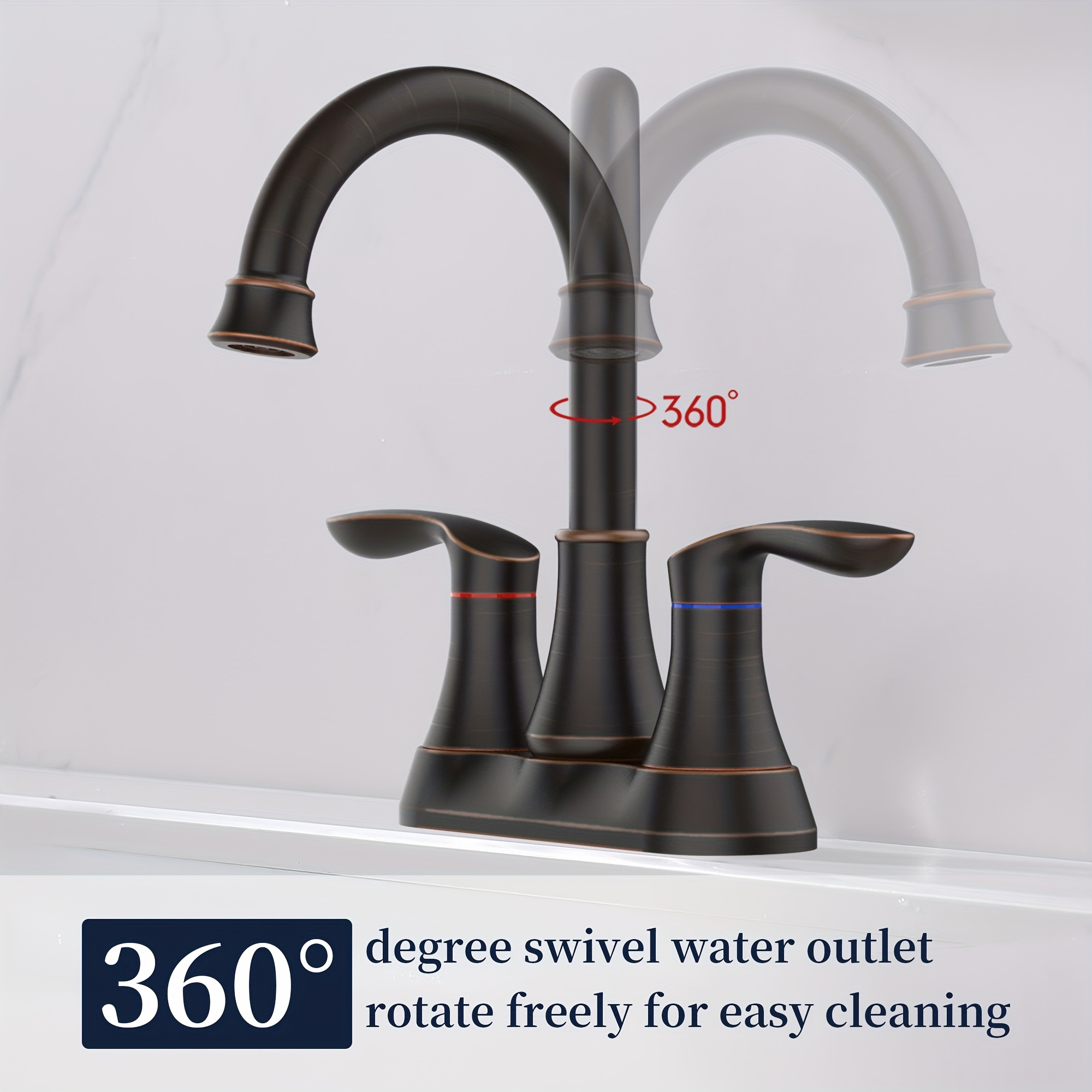 COLAZE Two-Handle Centerset Bathroom Faucet - Brushed Nickel with Pop-Up Drain 15 Two-Handle Design and Pop-Up Drain Set