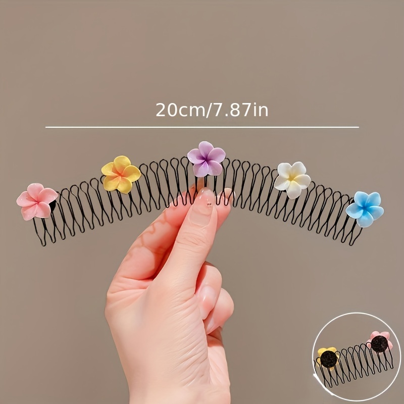 New Frangipani Hairpin, Simulated Flower Hair Accessories, Small Flower Hairpin, Bauhinia Flower, Sorting Broken Hair, Hair Comb, Upside Down Comb Hairpin